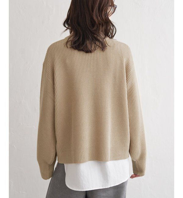 ikka「ラメ畦ハイネックニットプルオーバー」|プルオーバー|