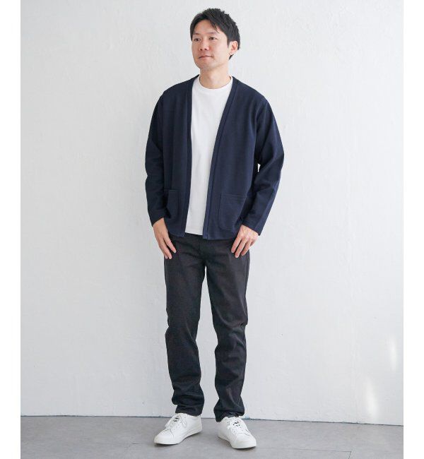 ikka「ダブルフェイスDRYカノコカーディガン」|カーディガン|