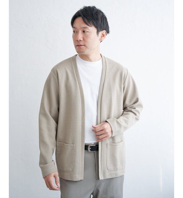 ikka「ダブルフェイスDRYカノコカーディガン」|カーディガン|