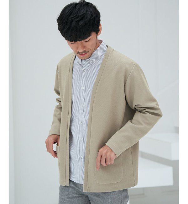 ikka「ダブルフェイスDRYカノコカーディガン」|カーディガン|