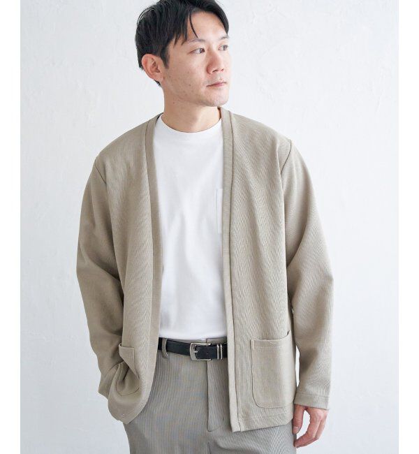 ikka「ダブルフェイスDRYカノコカーディガン」|カーディガン|