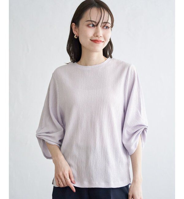 IKKA LOUNGE「ジャガードホイップスリーブプルオーバー」|Tシャツ・カットソー|