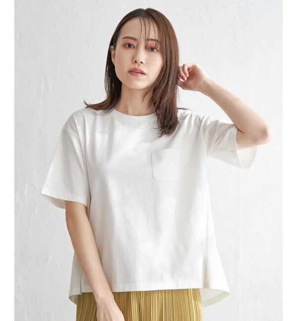 ikka「コットンUSA半袖ポケットTシャツ」|Tシャツ・カットソー|オフホワイト