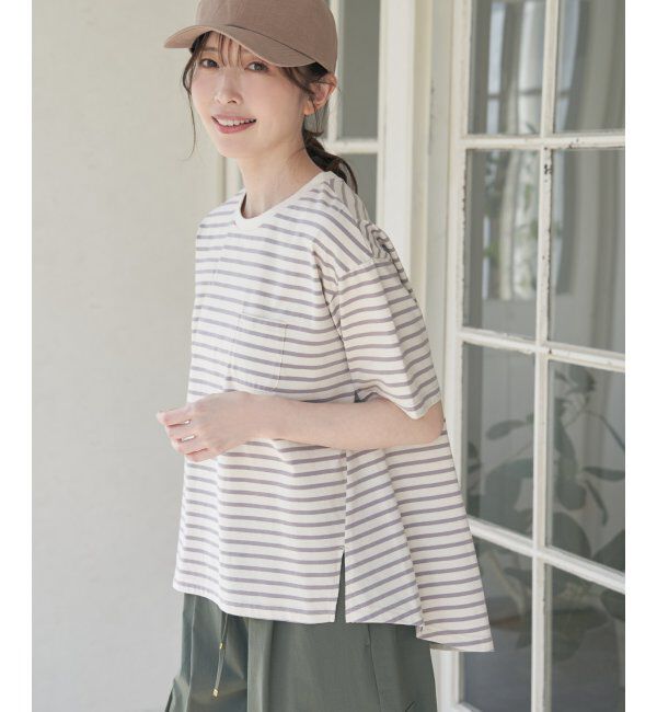 ikka「コットンUSA半袖ポケットTシャツ」|Tシャツ・カットソー|グレー