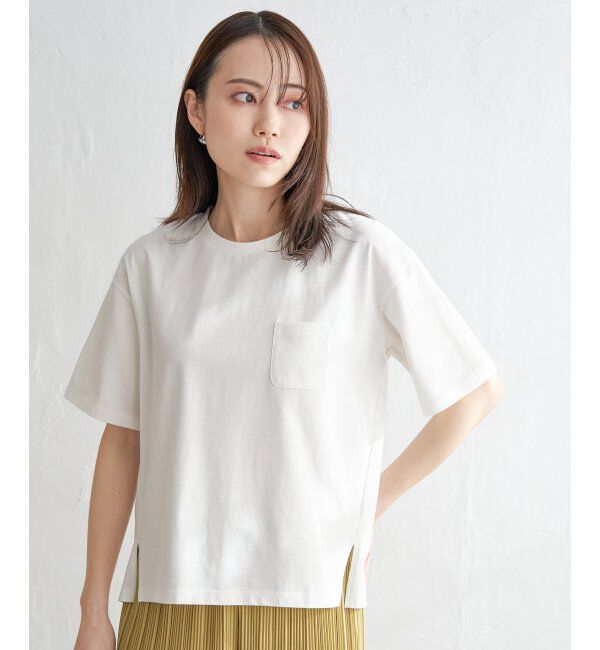 ikka「コットンUSA半袖ポケットTシャツ」|Tシャツ・カットソー|