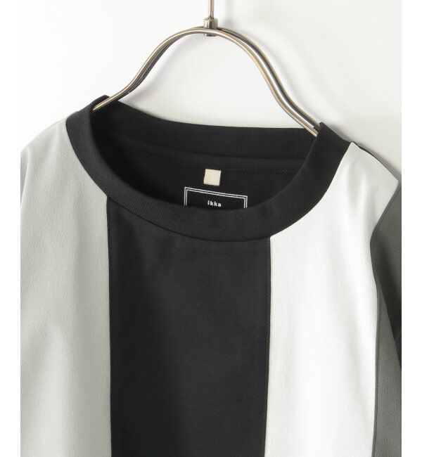 ikka kids「【親子おそろい】マルチファンクション縦切り替えTシャツ（120~160cm）」|Tシャツ・カットソー|