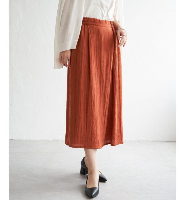 ikka「冷感スラブタックスカーチョ」|その他|オレンジ