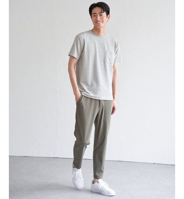 ikka「ヘリンボンフクレジャカードTシャツ」|Tシャツ・カットソー|