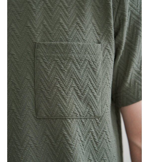 ikka「ヘリンボンフクレジャカードTシャツ」|Tシャツ・カットソー|