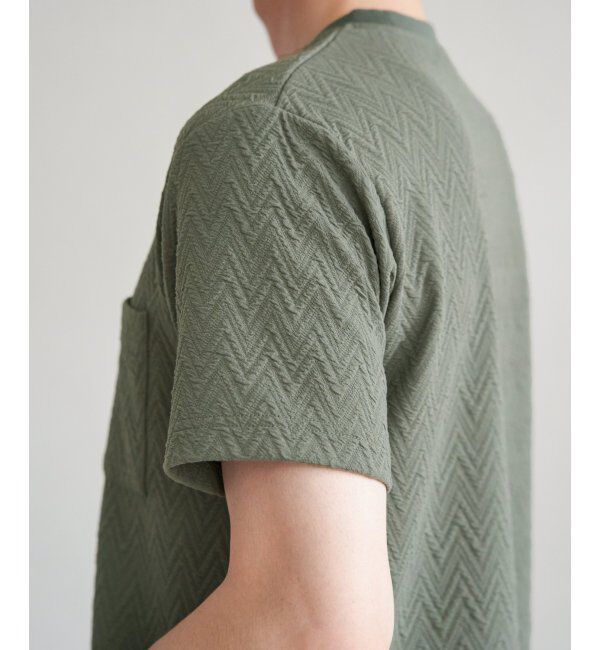 ikka「ヘリンボンフクレジャカードTシャツ」|Tシャツ・カットソー|