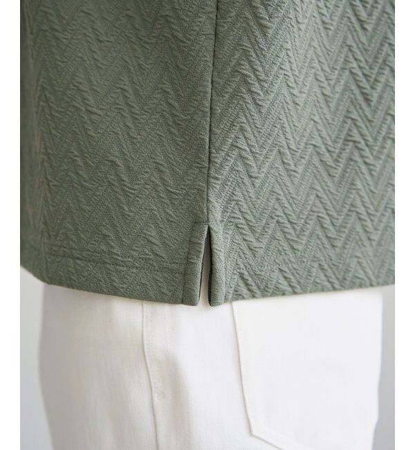 ikka「ヘリンボンフクレジャカードTシャツ」|Tシャツ・カットソー|