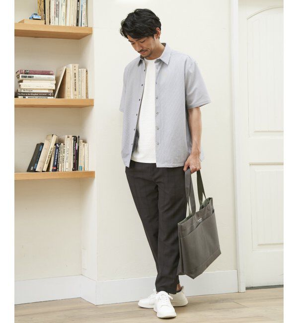 ikka「ヘリンボンフクレジャカードTシャツ」|Tシャツ・カットソー|