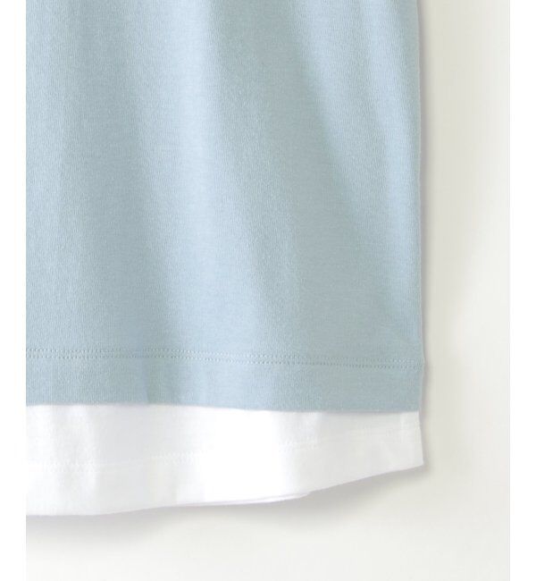 ikka kids「【親子おそろい】裾レイヤードロールアップロゴTシャツ（120~160cm）」|Tシャツ・カットソー|