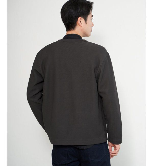 ikka「ボンディングクルーネックカーデ」|カーディガン|