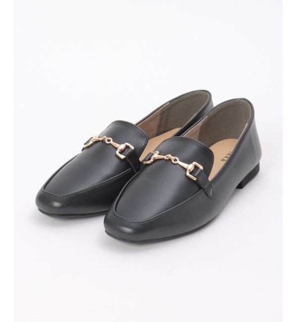 ikka「GOKU楽ソフトPUビットローファー」|その他|ブラック