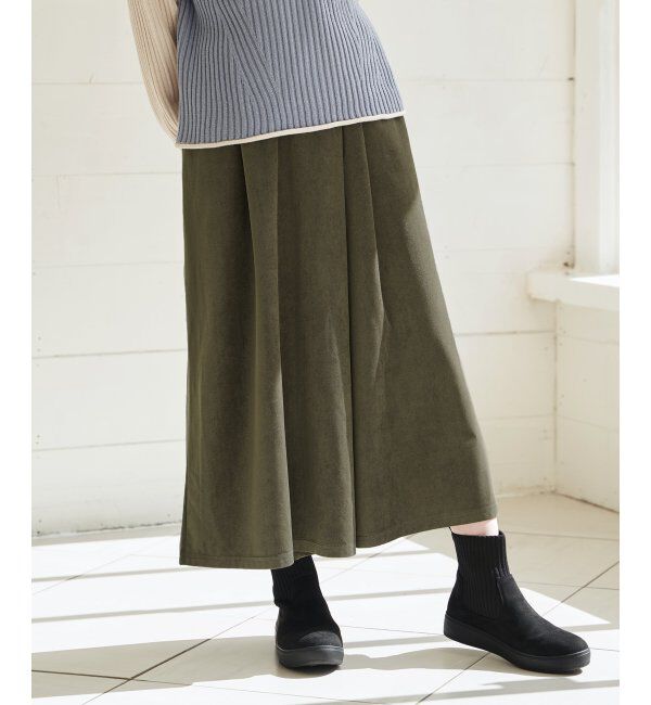 ikka「ベロアツイルラップフウスカーチョ」|スカート|