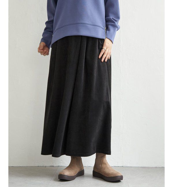 ikka「ベロアツイルラップフウスカーチョ」|スカート|