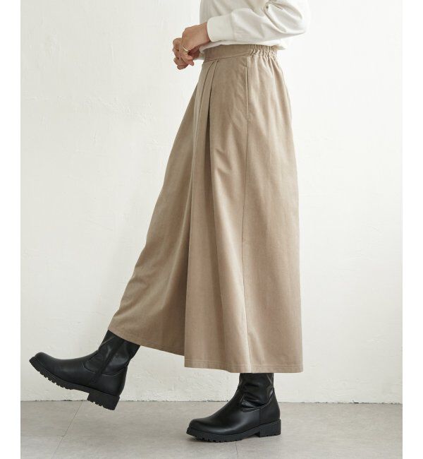 ikka「ベロアツイルラップフウスカーチョ」|スカート|