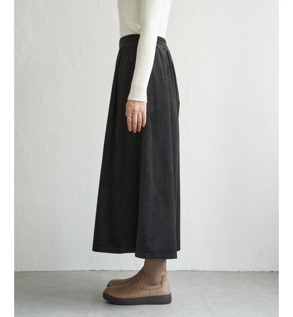 ikka「ベロアツイルラップフウスカーチョ」|スカート|