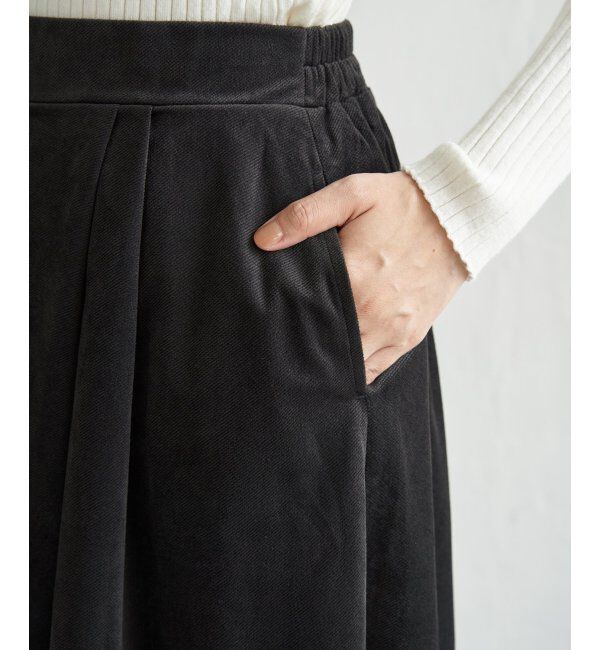 ikka「ベロアツイルラップフウスカーチョ」|スカート|