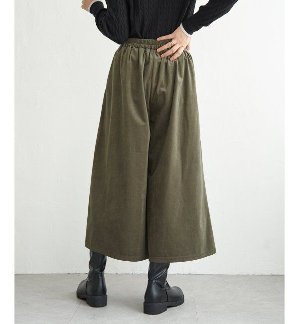 ikka「ベロアツイルラップフウスカーチョ」|スカート|