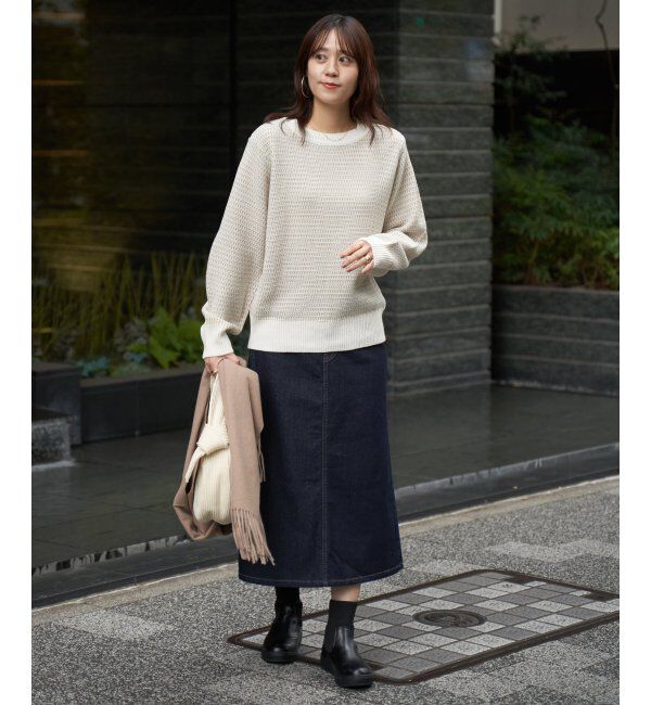 ikka「幾何ジャガードニットプルオーバー」|プルオーバー|