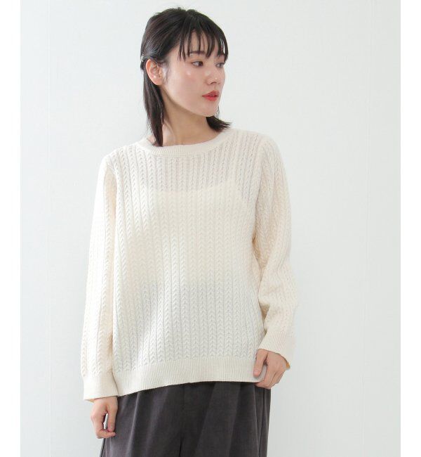 Lbc with Life「クリスマスケーブルニット」|カーディガン|