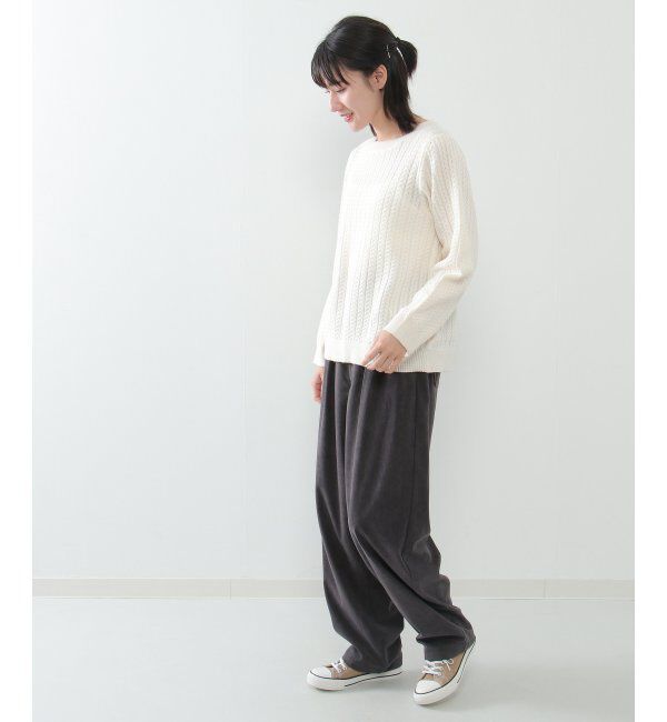 Lbc with Life「クリスマスケーブルニット」|カーディガン|