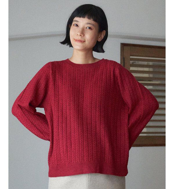 Lbc with Life「クリスマスケーブルニット」|カーディガン|