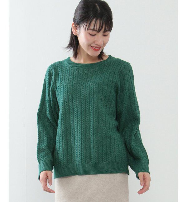 Lbc with Life「クリスマスケーブルニット」|カーディガン|