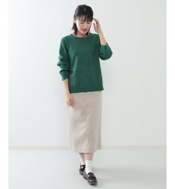 Lbc with Life「クリスマスケーブルニット」|カーディガン|