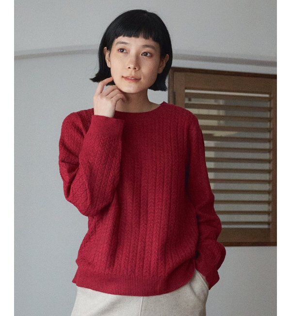 Lbc with Life「クリスマスケーブルニット」|カーディガン|