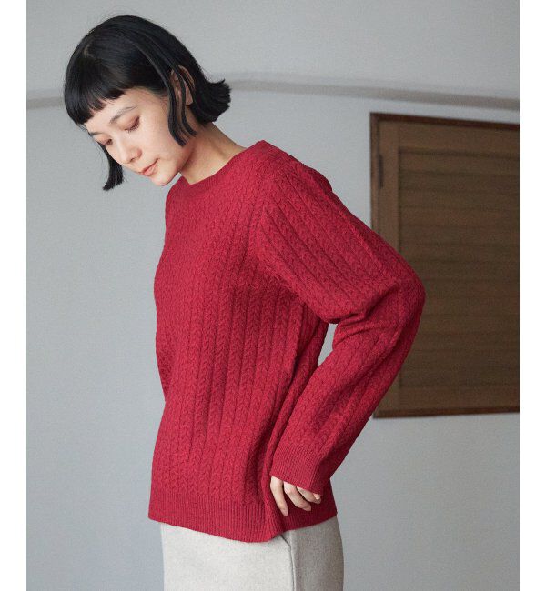 Lbc with Life「クリスマスケーブルニット」|カーディガン|