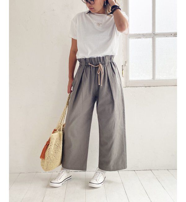 Lbc with Life「コットンウエストギャザーワイドパンツ」|その他|