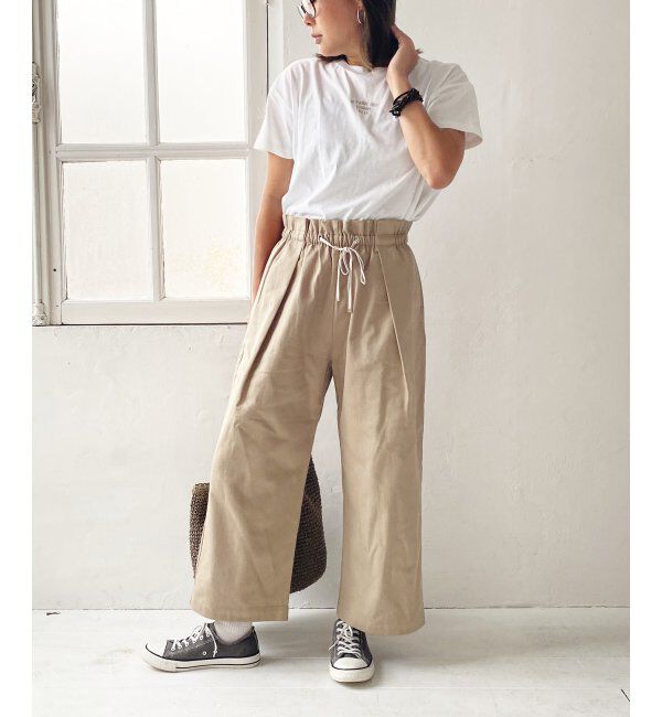 Lbc with Life「コットンウエストギャザーワイドパンツ」|その他|