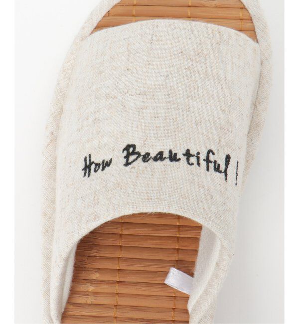 Lbc with Life「茶竹ロゴ厚底スリッパ」|ルームシューズ|