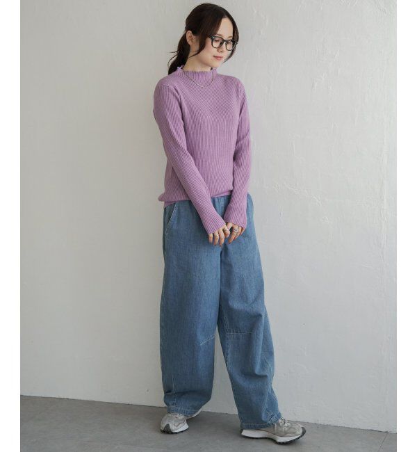 Lbc with Life「襟フリルリブニット」|カーディガン|