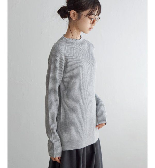 Lbc with Life「襟フリルリブニット」|カーディガン|