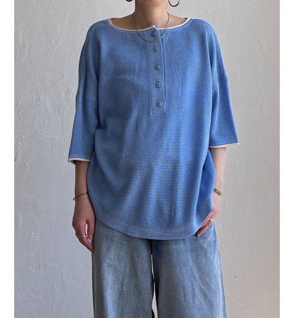 Lbc with Life「ラーベン編みバックボタンプルオーバー」|カーディガン|