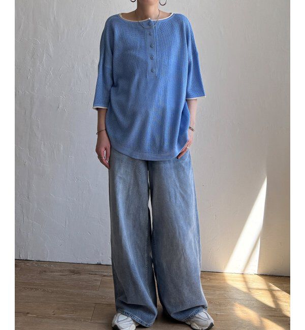 Lbc with Life「ラーベン編みバックボタンプルオーバー」|カーディガン|