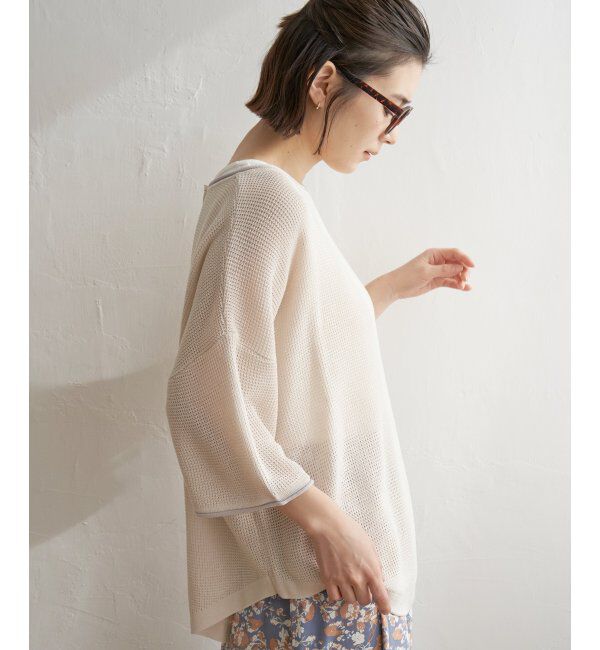 Lbc with Life「ラーベン編みバックボタンプルオーバー」|カーディガン|