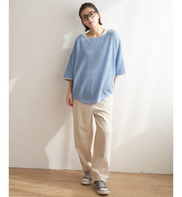 Lbc with Life「ラーベン編みバックボタンプルオーバー」|カーディガン|