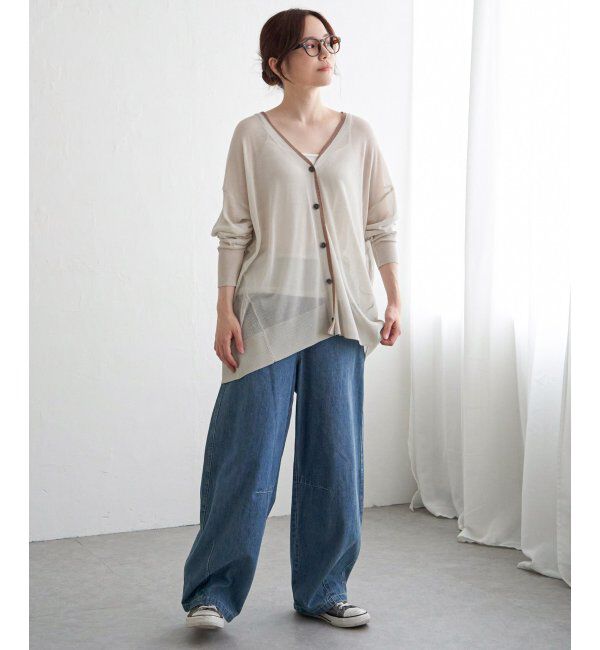 Lbc with Life「RN Vネックミドルカーディガン」|カーディガン|