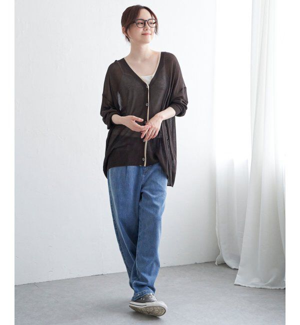 Lbc with Life「RN Vネックミドルカーディガン」|カーディガン|
