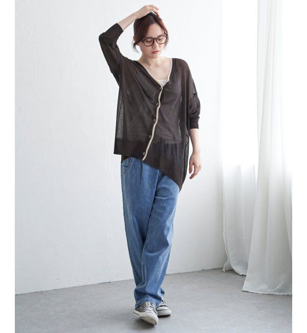 Lbc with Life「RN Vネックミドルカーディガン」|カーディガン|