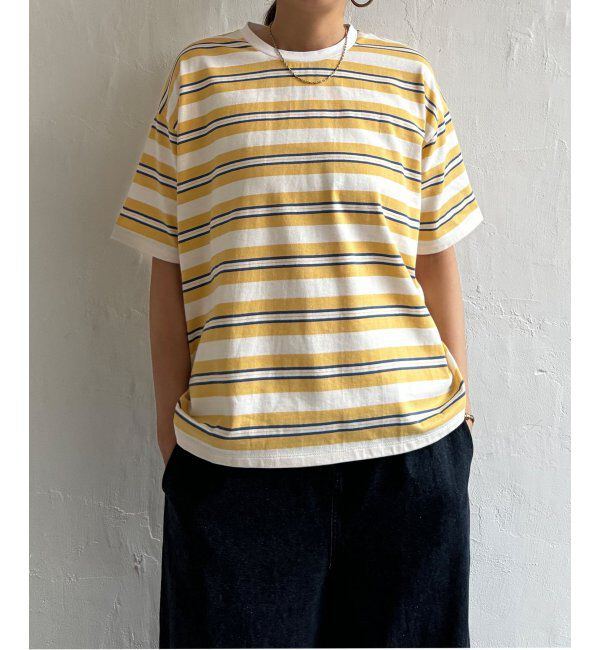 Lbc with Life「マルチボーダーTee」|Tシャツ・カットソー|イエロー