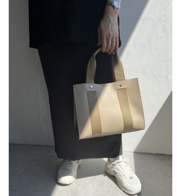 Lbc with Life「合皮テープハンドルミニトートバッグ」|その他|