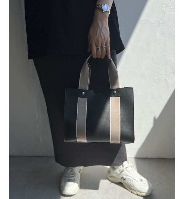 Lbc with Life「合皮テープハンドルミニトートバッグ」|その他|