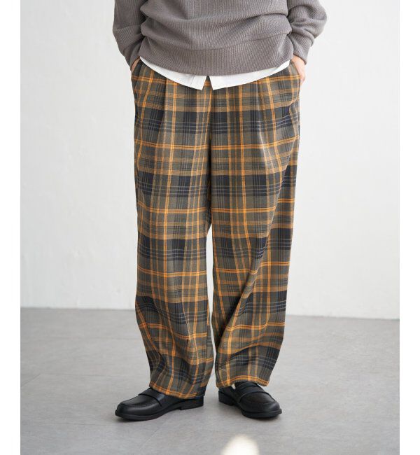 Lbc with Life「ワイドタックカーブパンツ」|その他|カーキ