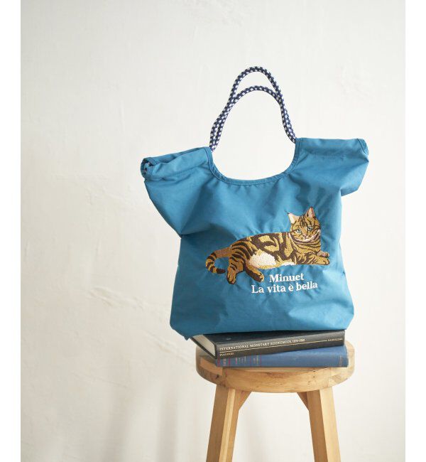 Lbc with Life「アニマル刺繍コードトートバッグ」|その他|ブルー